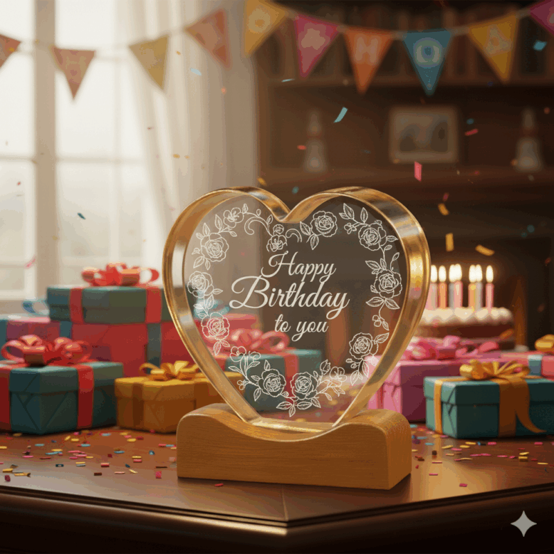 Birthday Photo Crystal Gift