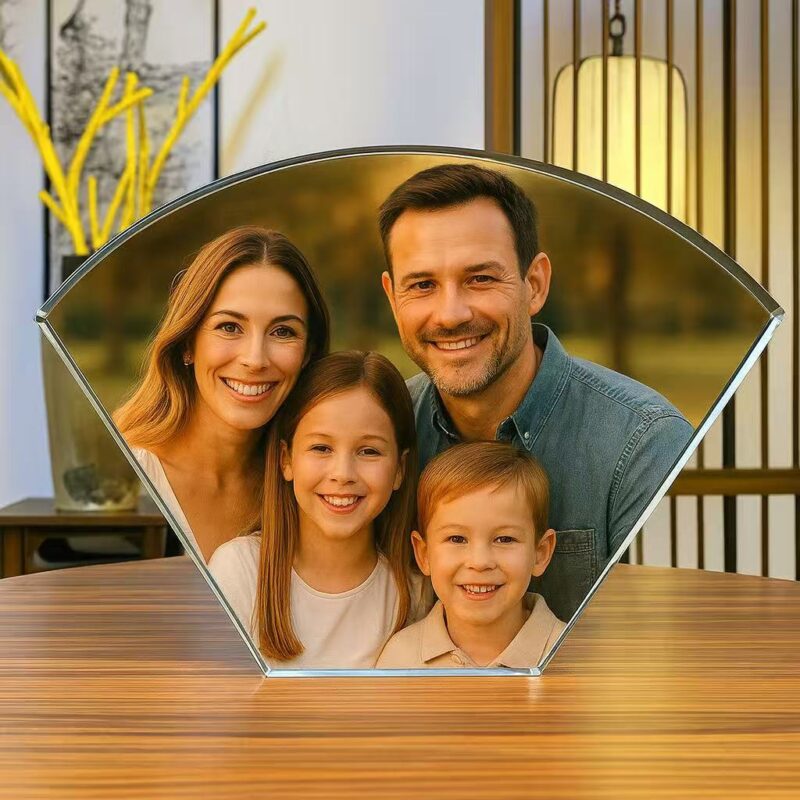 Personalized Art-Enhanced 3D photo crystal on LED base