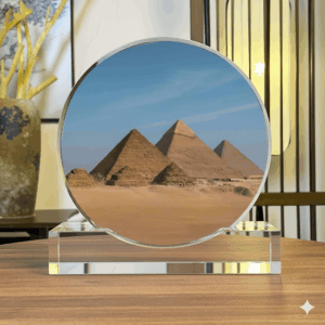 Pyramid 3D Crystal Engraving (Ready-Made)