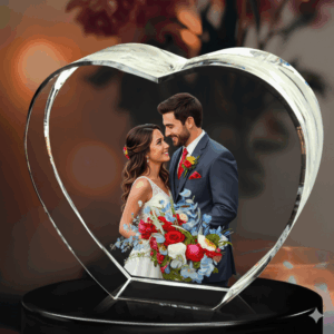 Heart-Shaped Crystal Engraving