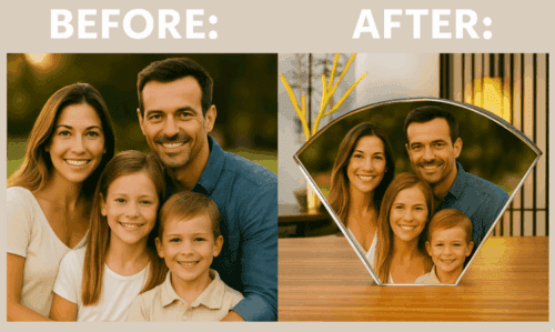 3d crystal photo memorial block