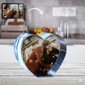 Custom 3D Crystal Engraving – Hand-Painted Style Photo